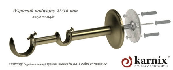 Wsporniki podwójne 25/16 mm